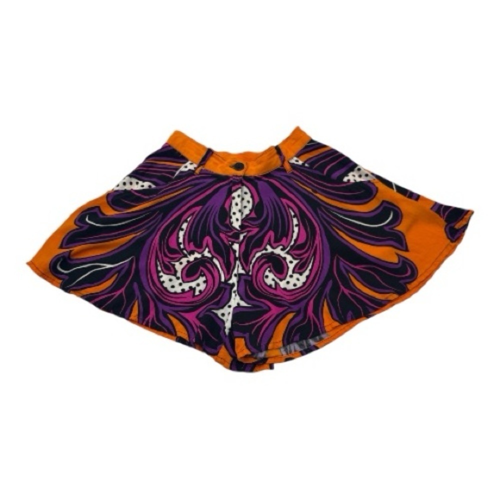 Fairground Festival Retro Boho Printed High-Waisted Shorts - Picture 4 of 9